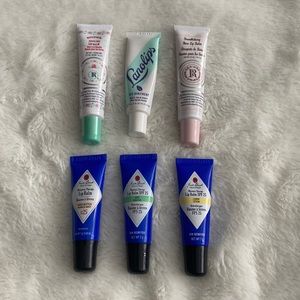 Set of 6 squeezy lip balms (lanolips, Jack black and smiths)